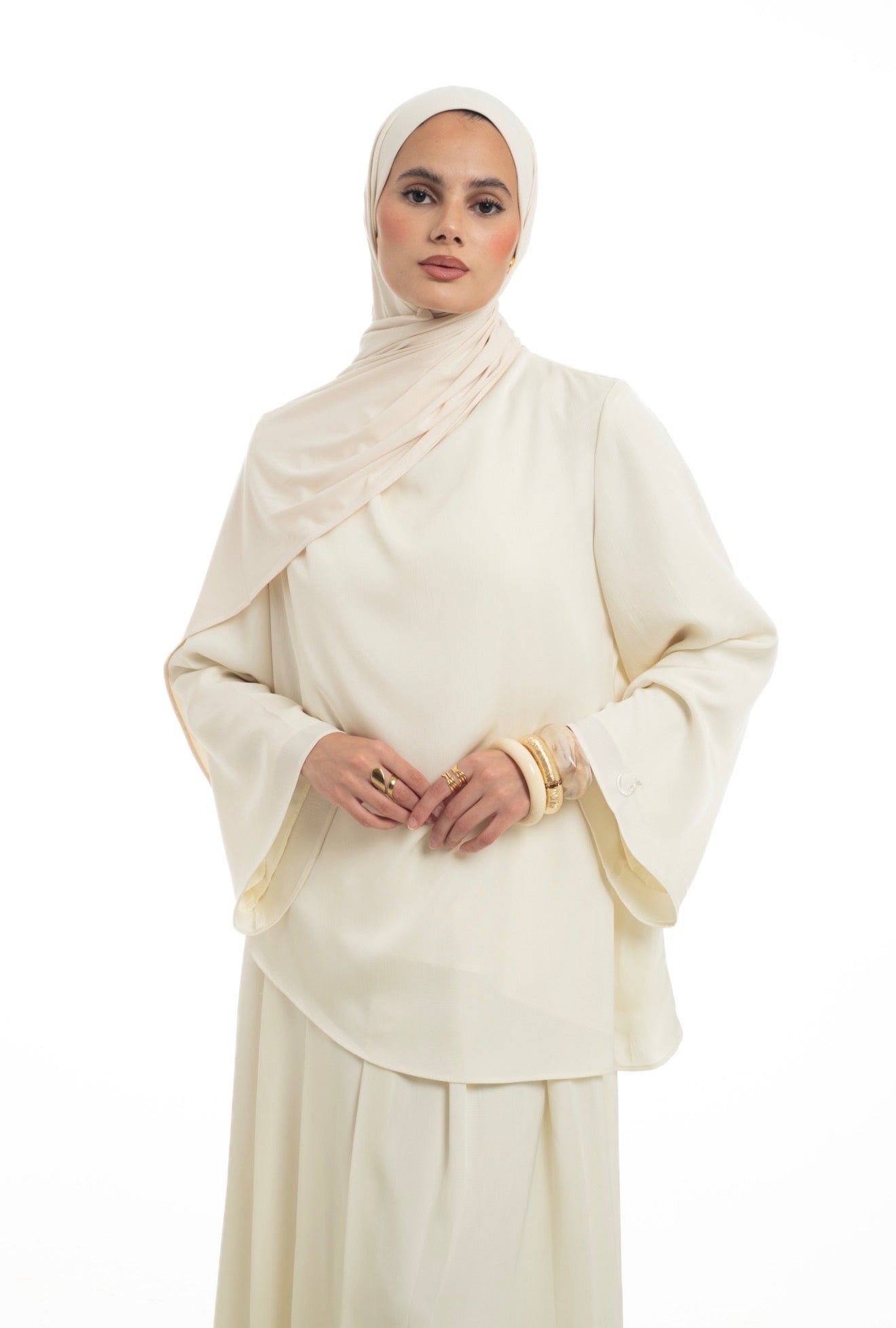 ASYMMETRICAL SKIRT SETS | BUTTERMILK