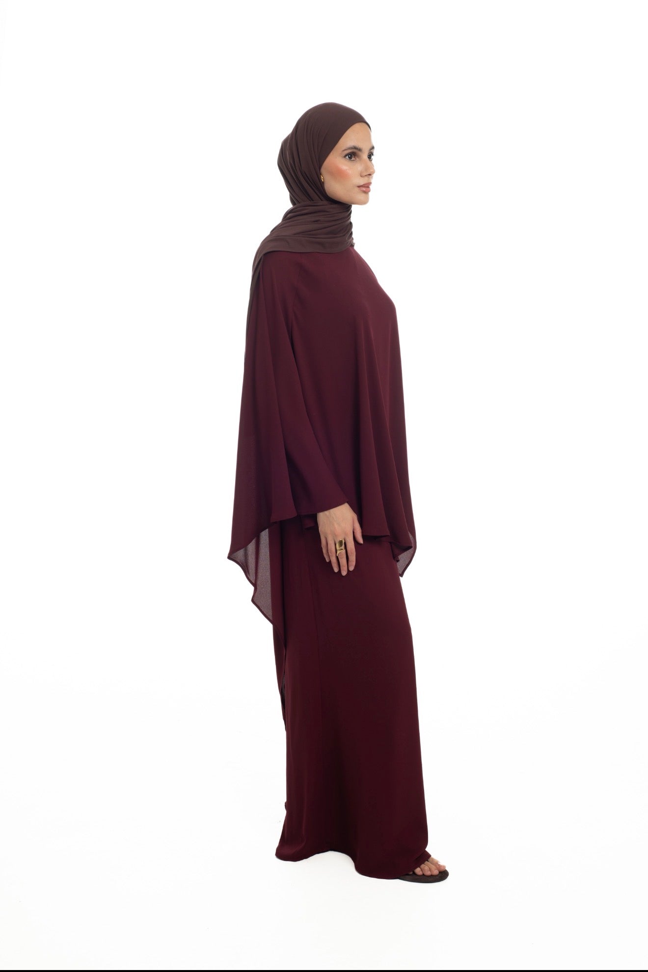 DRAPED OVERLAY FLARE SET | MULBERRY