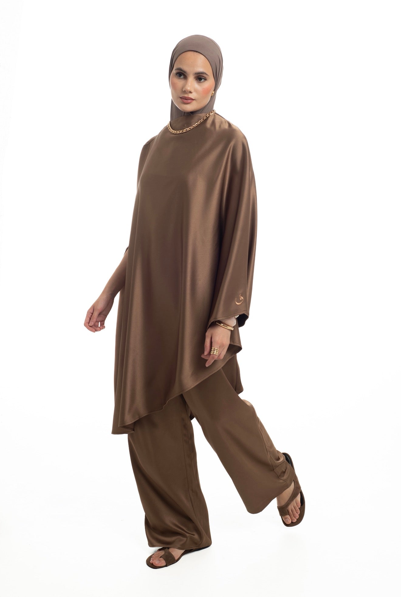 TAILORED STRAIGHT LEG TROUSERS | TOASTED ALMOND