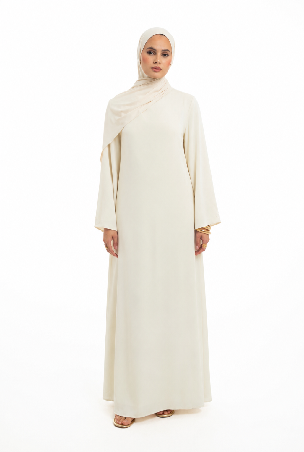 ASYMMETRICAL DRESS - BUTTERMILK