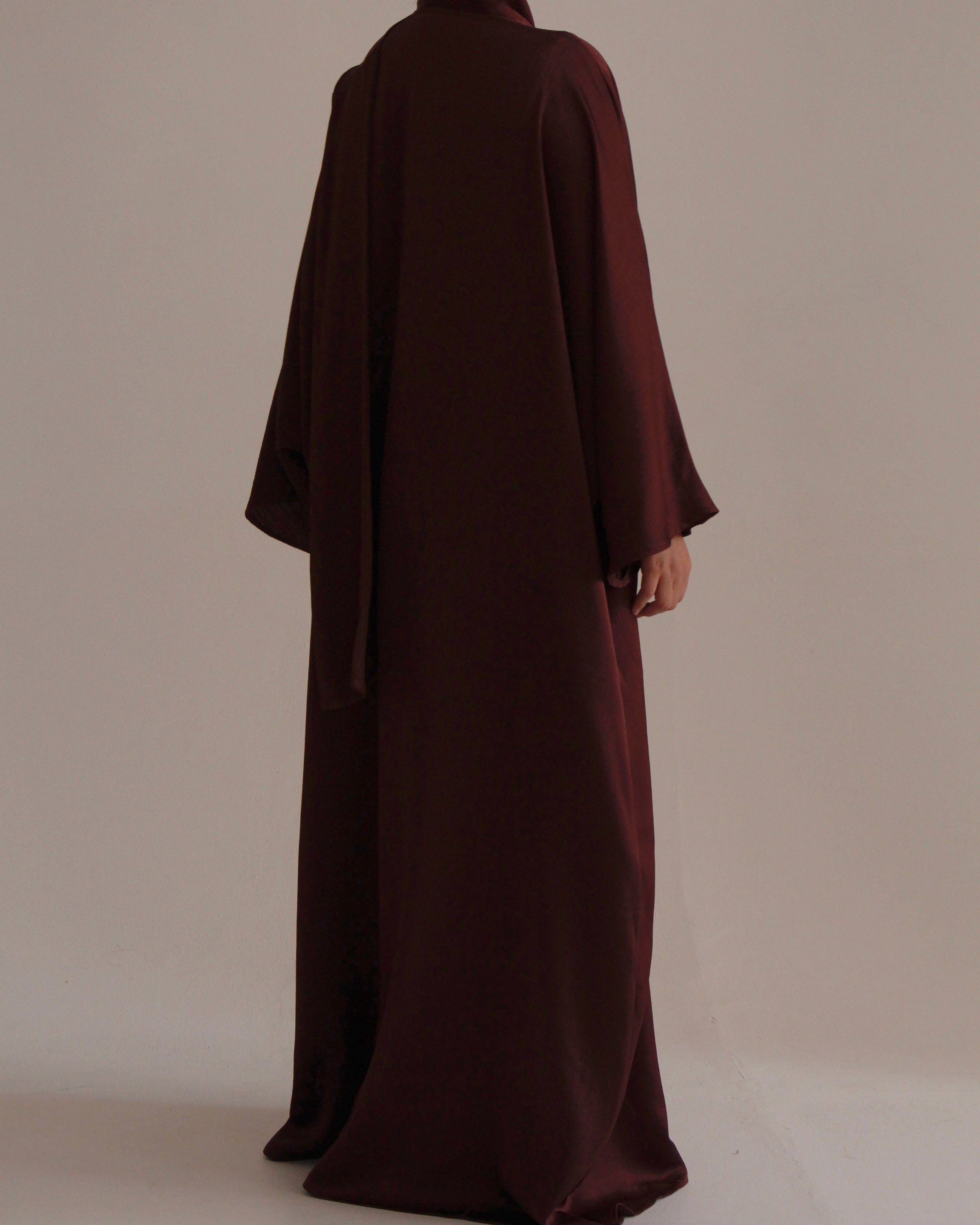 BATWING SHAWL | BURGUNDY (TEXTURED)