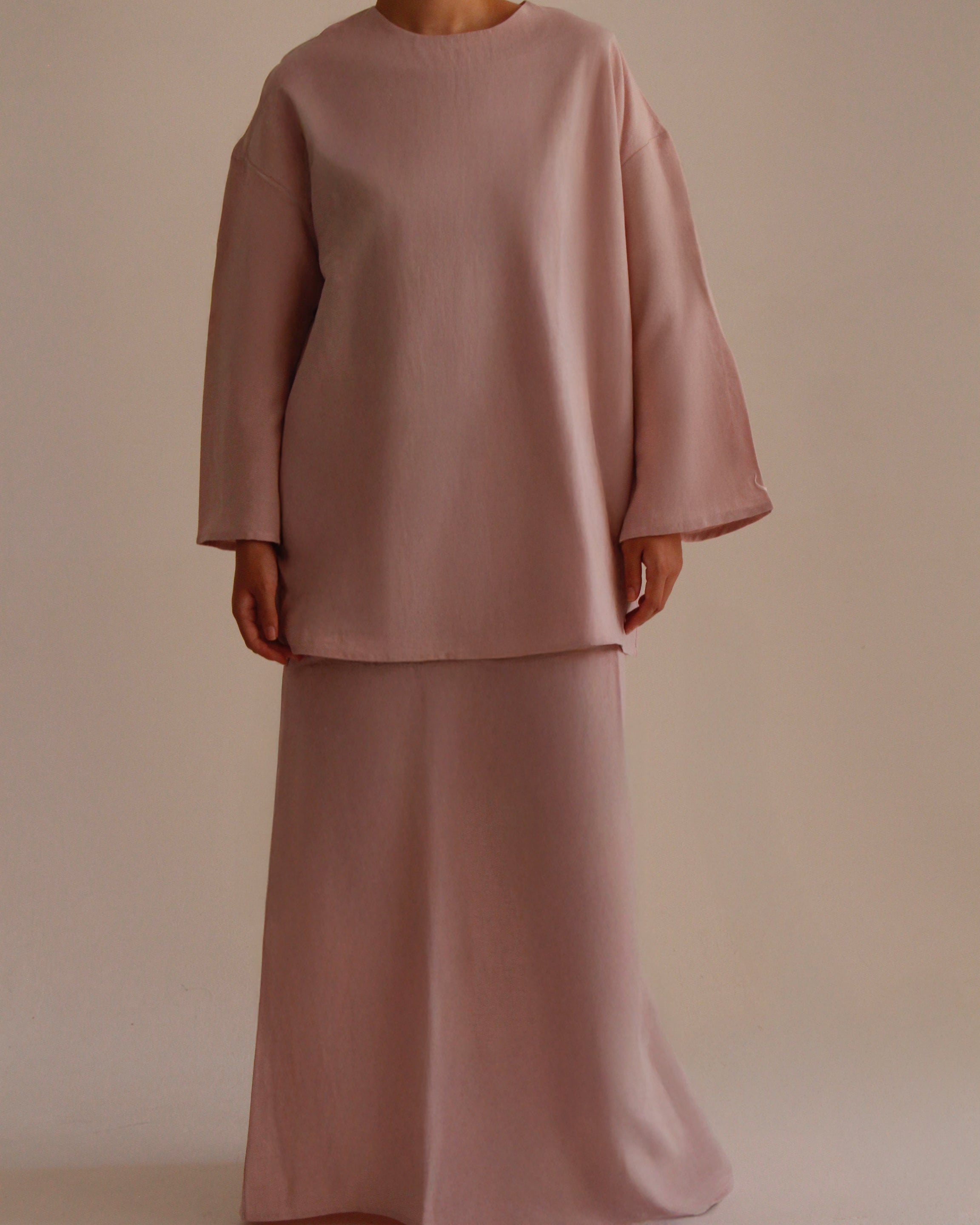 COMFY LINEN SET | BABY PINK