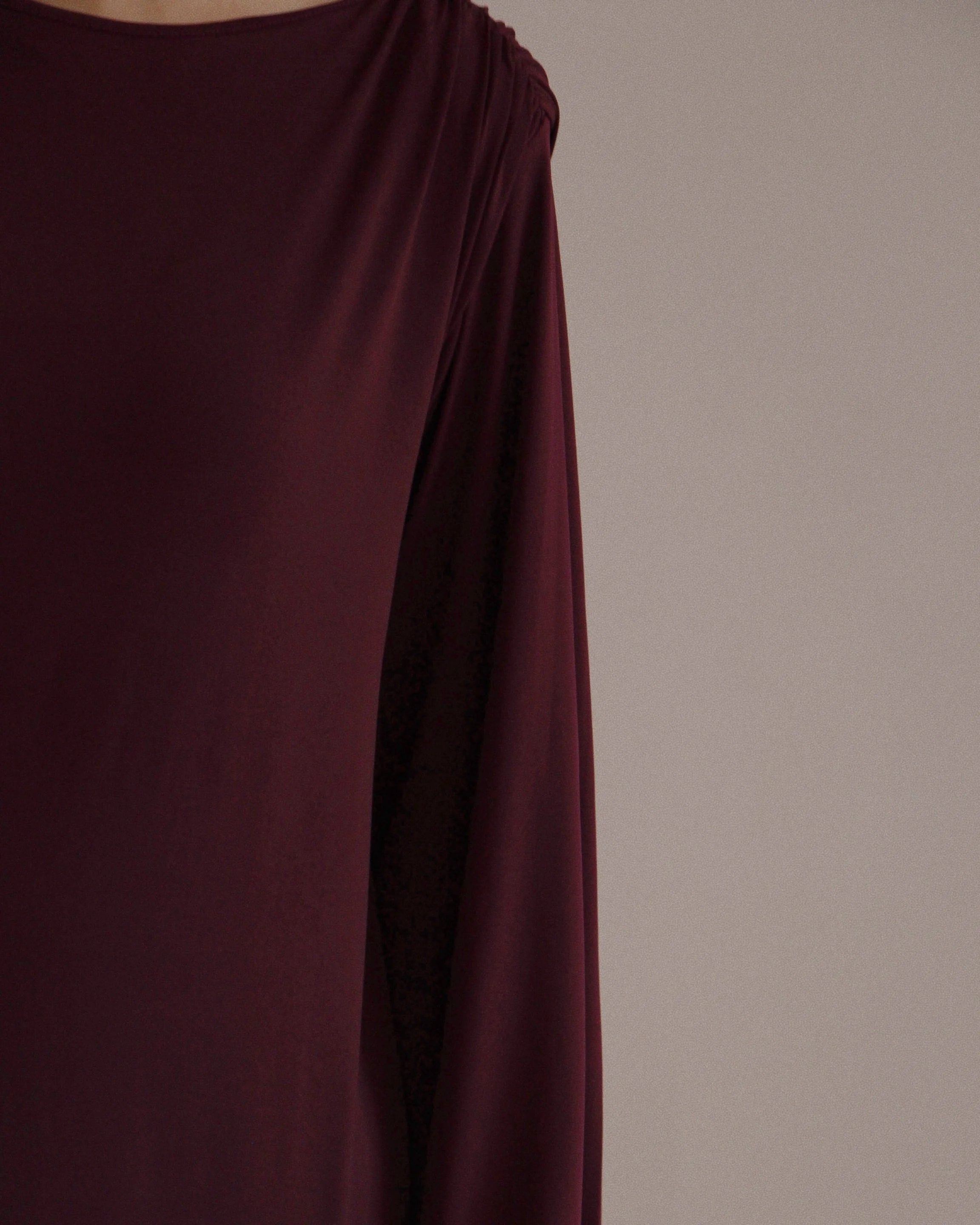 PLEATED JERSEY DRESS | MAGENTA