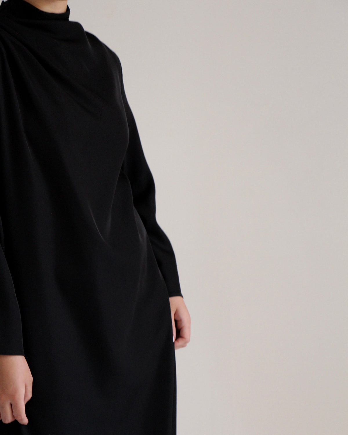 Asymmetrical Dress | Black - Byqaaf