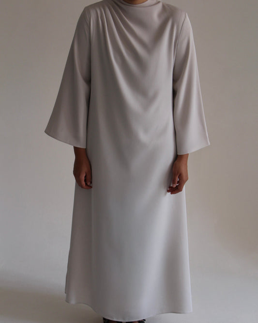 Asymmetrical Dress | Stone - Byqaaf