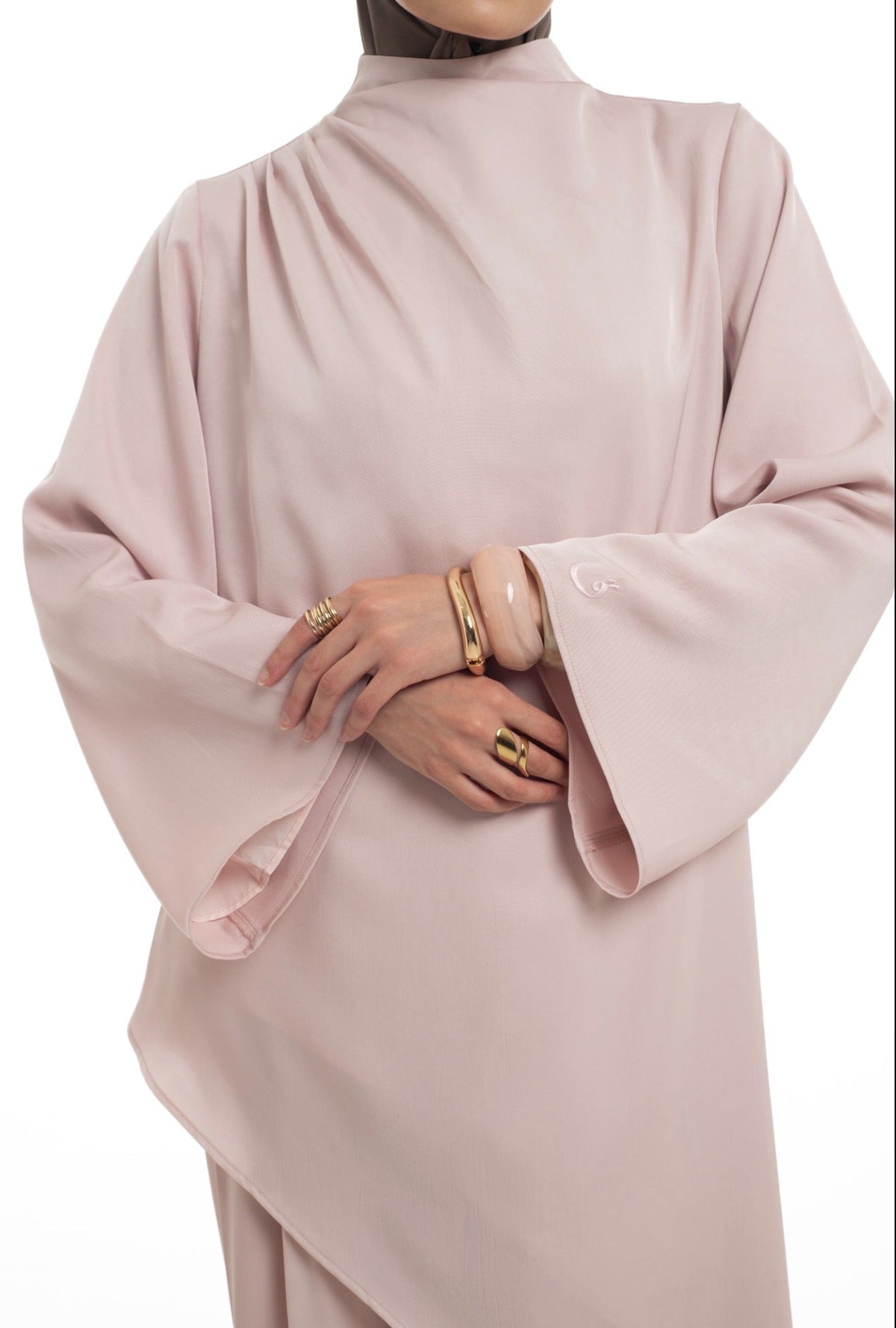 Asymmetrical Longline Top | Soft Pink - Byqaaf