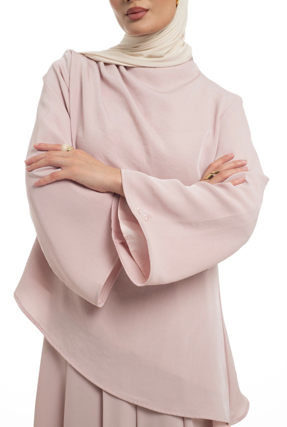 Asymmetrical Skirt Set | Soft Pink - Byqaaf
