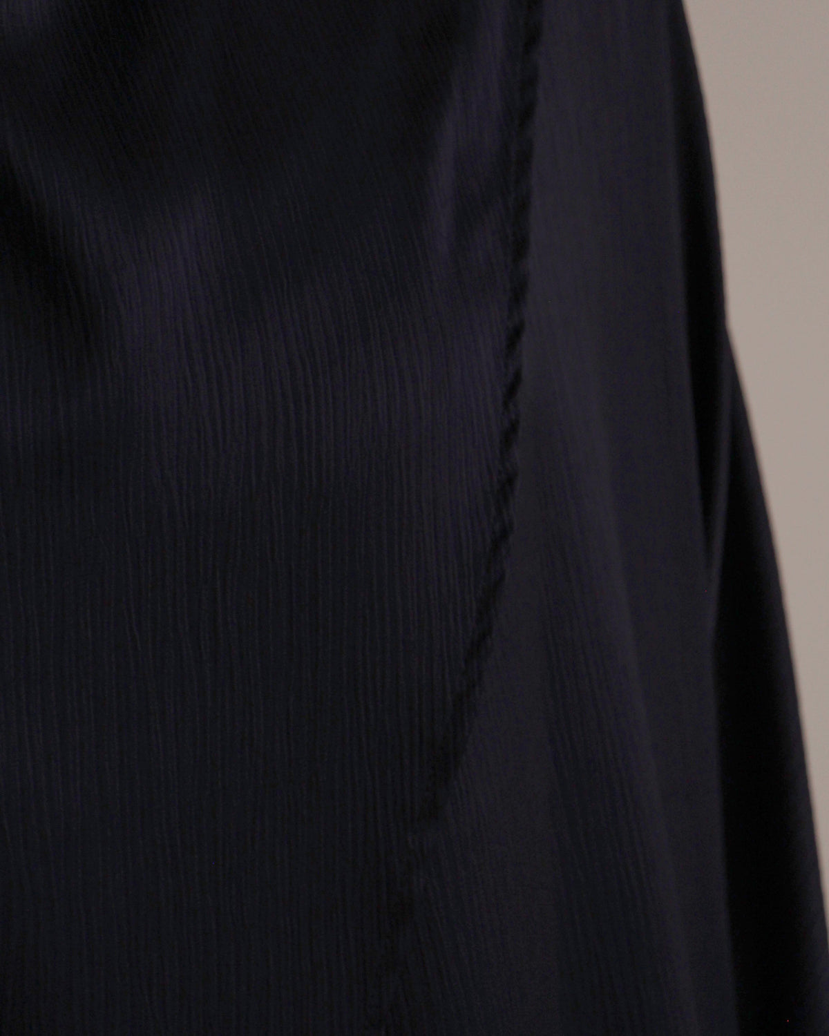 Batwing Shawl Dress | Navy Blue (Textured) - Byqaaf
