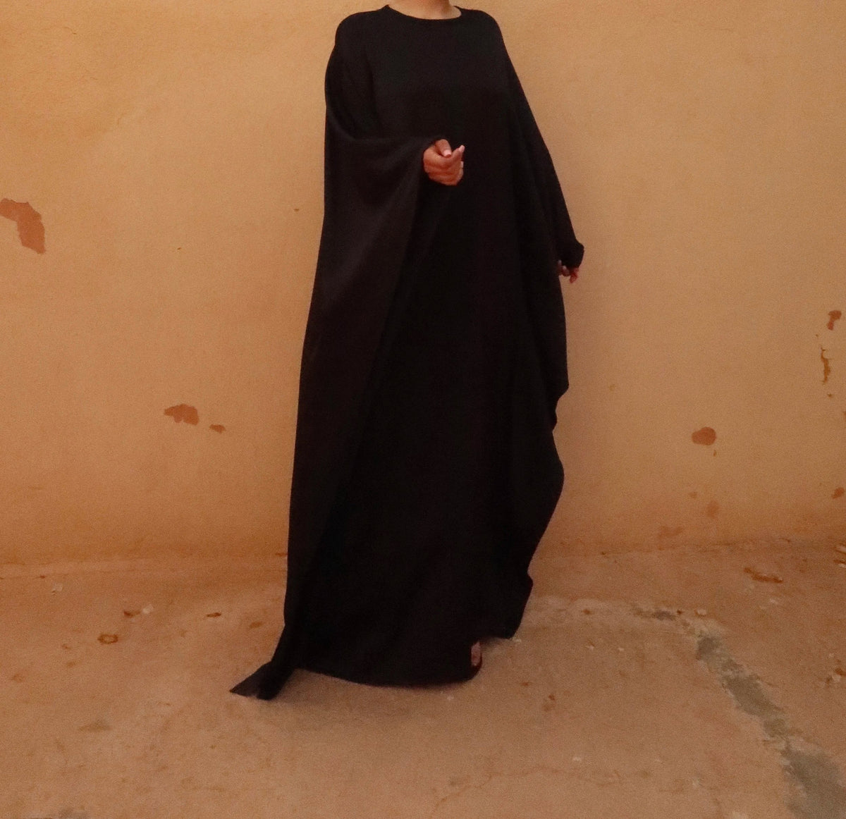 Caftan Dress | Black (Texturized) - Byqaaf