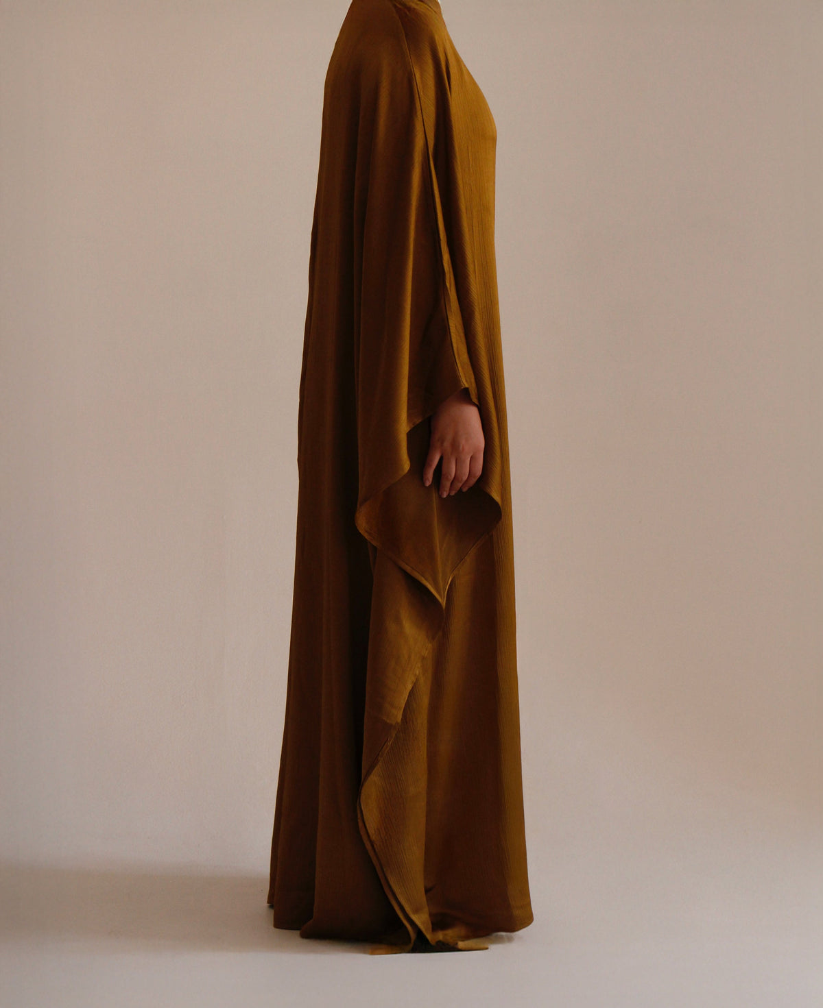 Caftan Dress | Golden Brown (Texturized) - Byqaaf