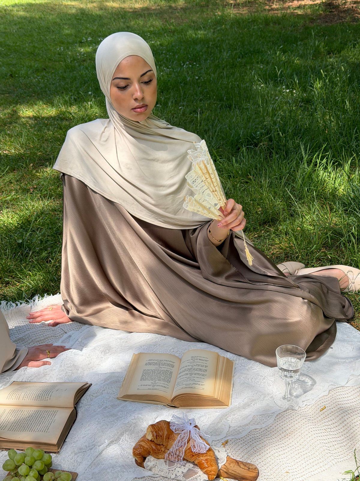 Caftan Dress | Khaki (Texturized) - Byqaaf