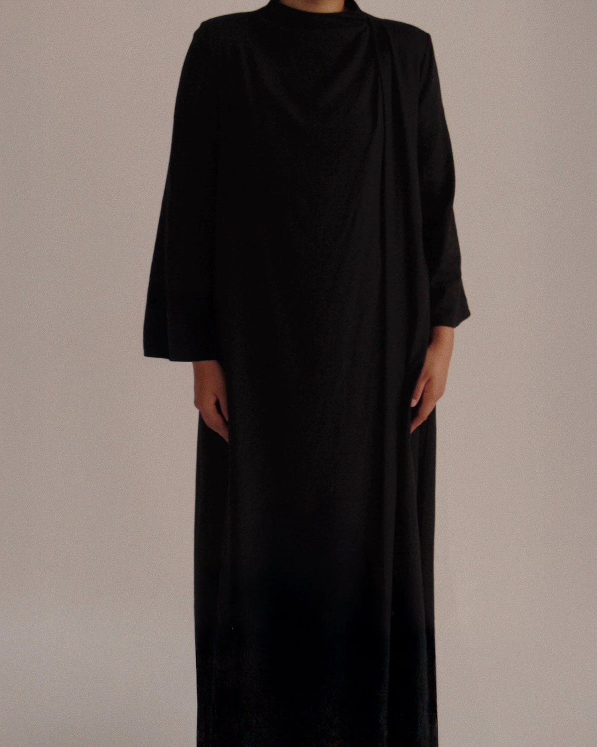 Draped Blazer Midi Dress | Black - Byqaaf