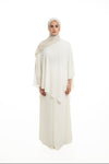 Draped Overlay Flare Set | Porcelain