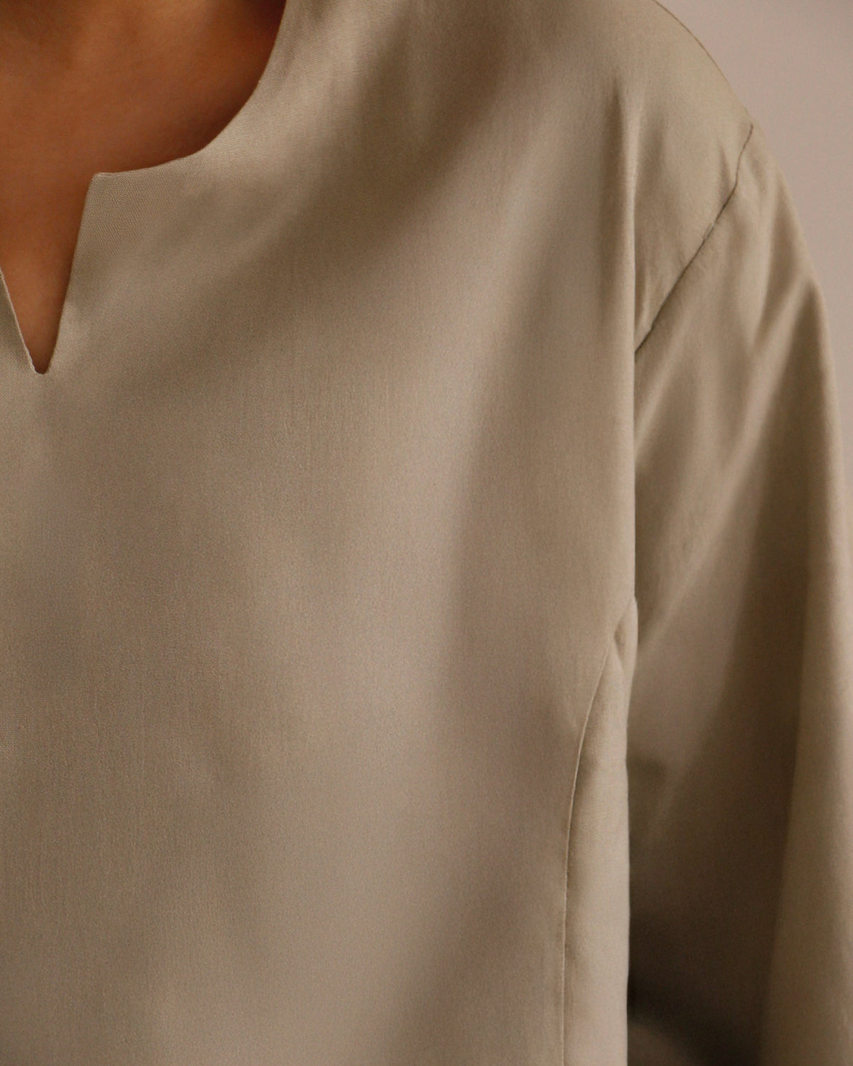 Neck Linen Set | Sage - Byqaaf