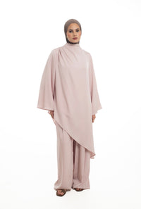 Asymmetrical Longline Top | Soft Pink