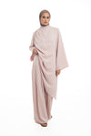 Pleated Flare Trousers | Soft Pink