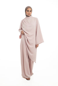 Pleated Flare Trousers | Soft Pink