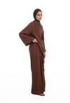 Pleated Flare Trousers | Spiced Chocolate