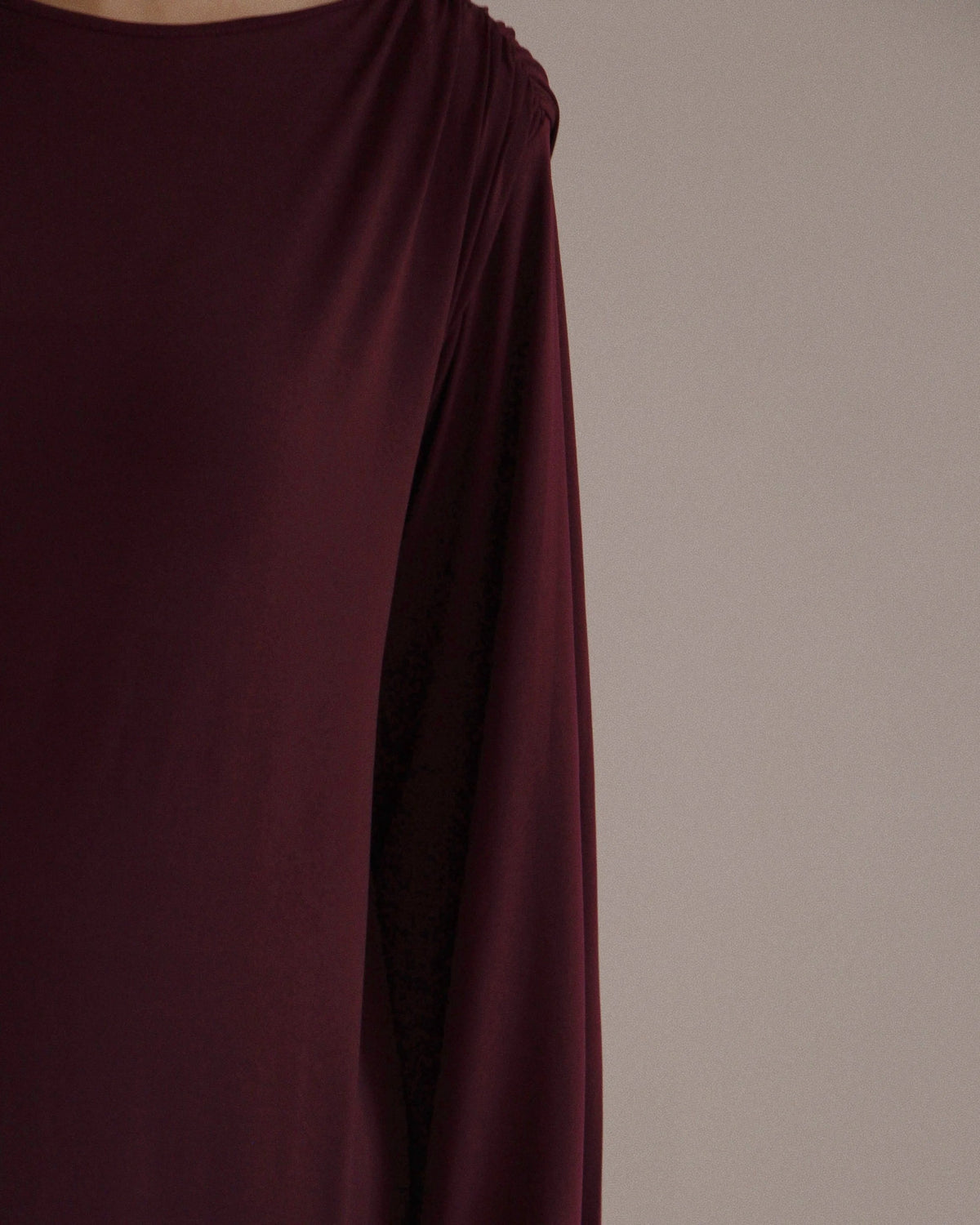 Pleated Jersey Dress | Magenta - Byqaaf
