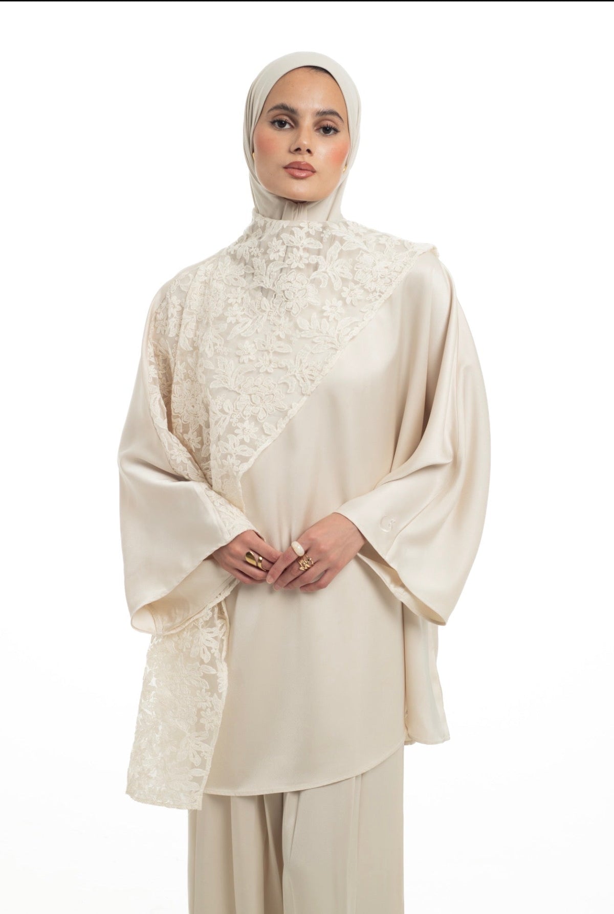 Pleated Trousers | Soft Ivory - Byqaaf