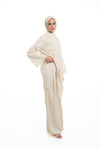 Pleated Wide Leg Trousers | Pearl