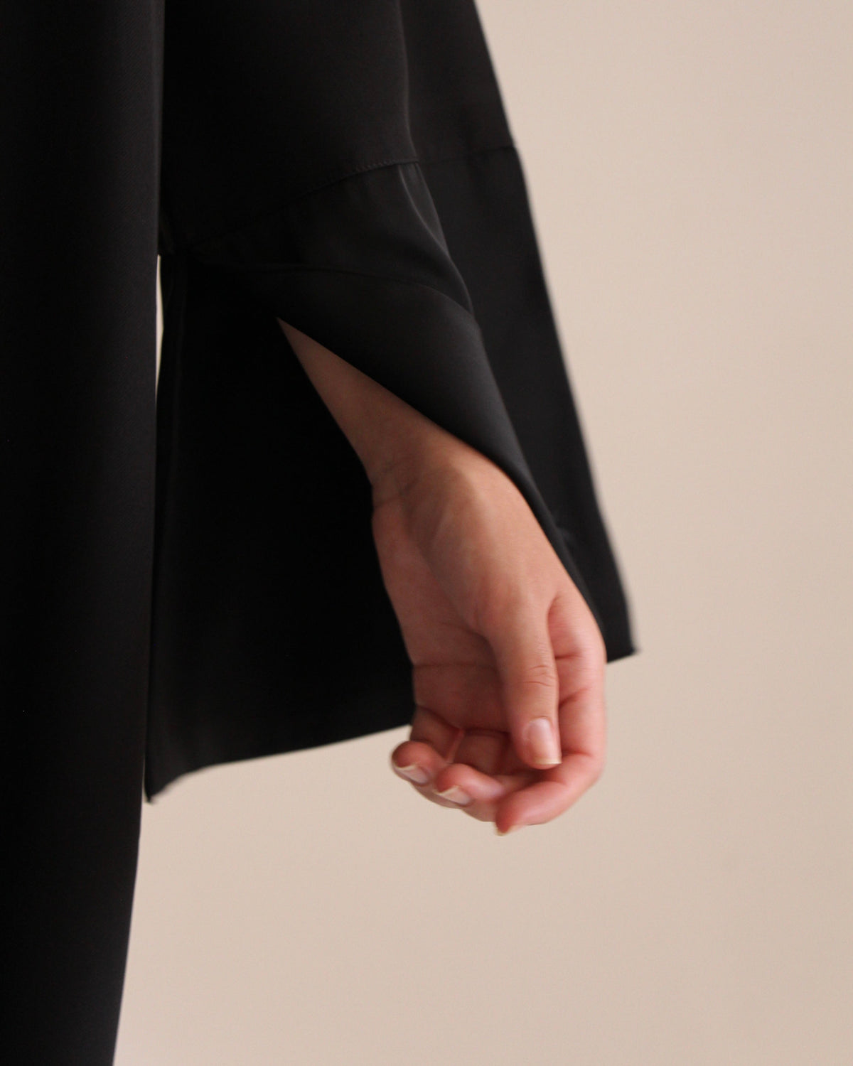Satin Sleeve Dress | Black - Byqaaf