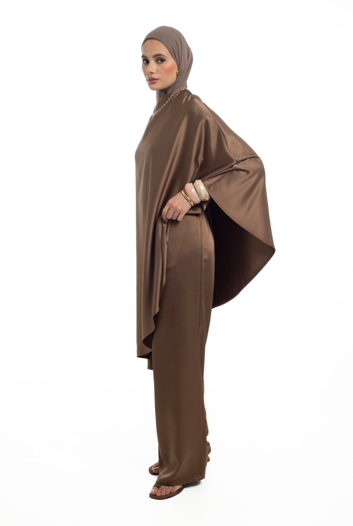 Tailored Straight Leg Trousers | Toasted Almond - Byqaaf